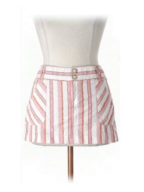 Guess Striped Denim  Mini Skirt